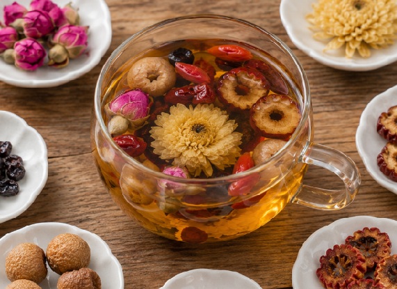 Rose & Chrysanthemum Radiance Tea for Anti-Aging